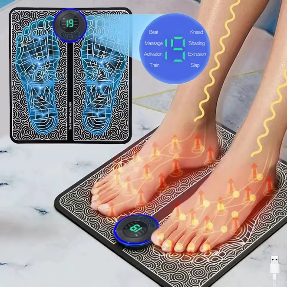 EMS foot massager remote control and intensity levels - photo 3