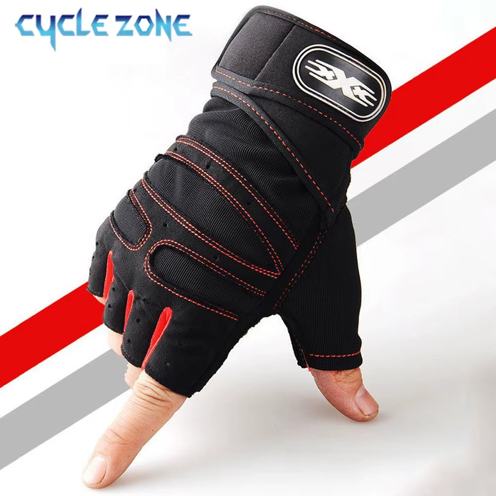 Padded palm gym gloves with adjustable wrist support - photo 2