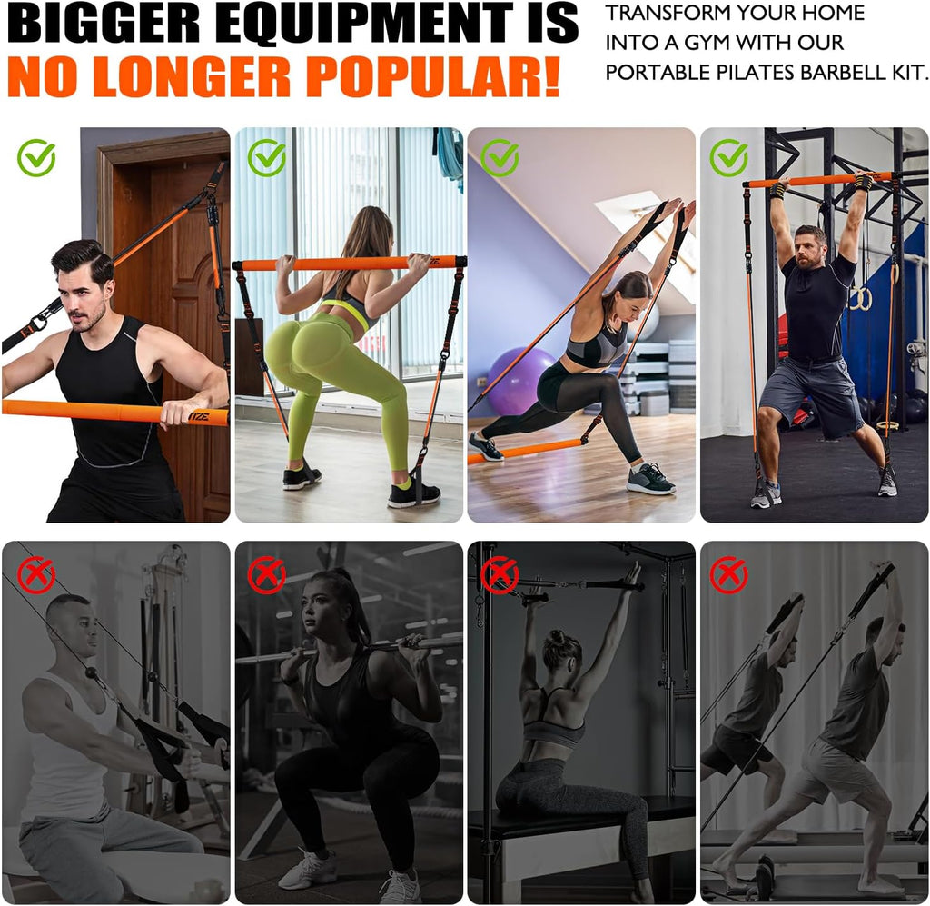 Pilates bar resistance bands multiple levels - photo 5
