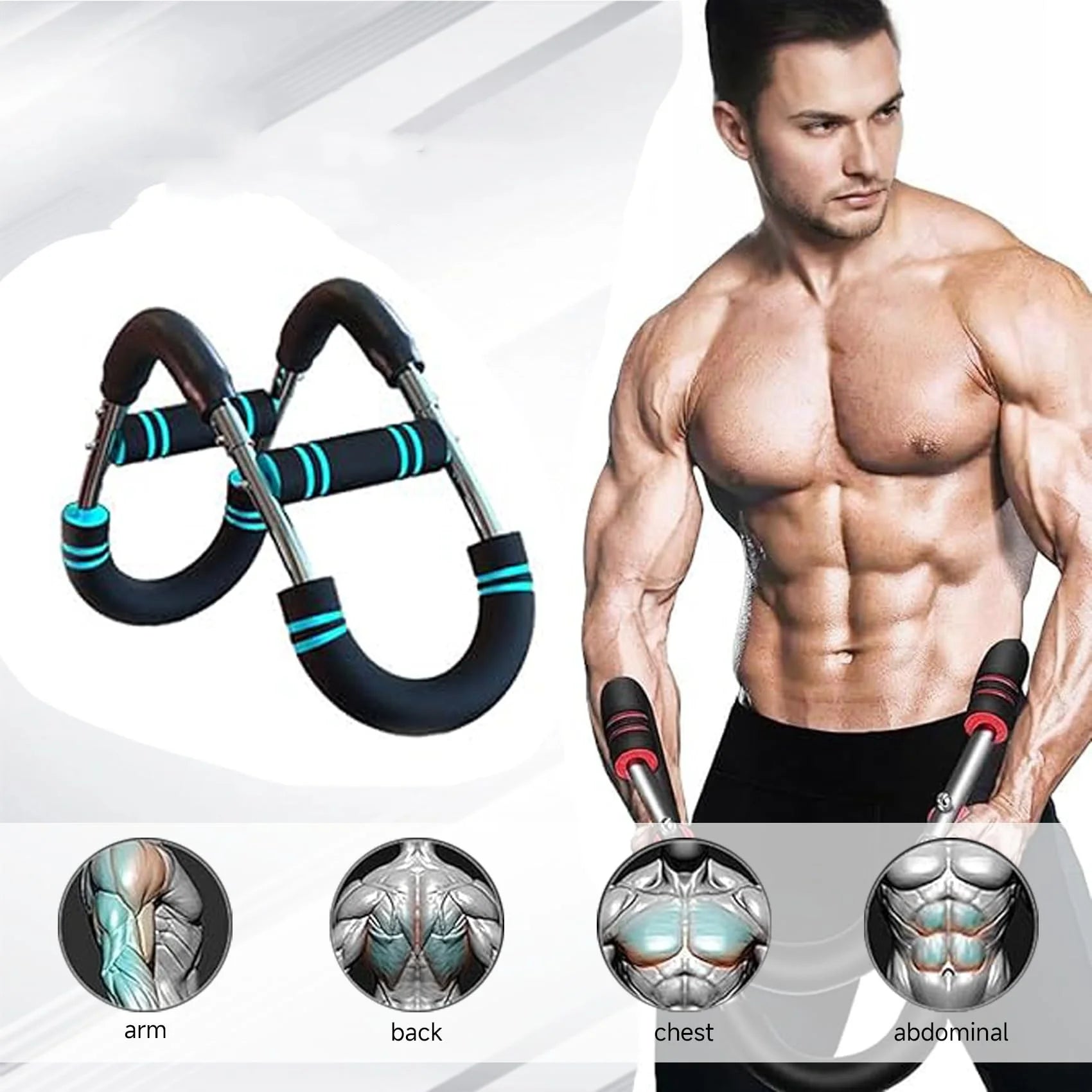 Detachable resistance band chest expander for upper body - photo 2