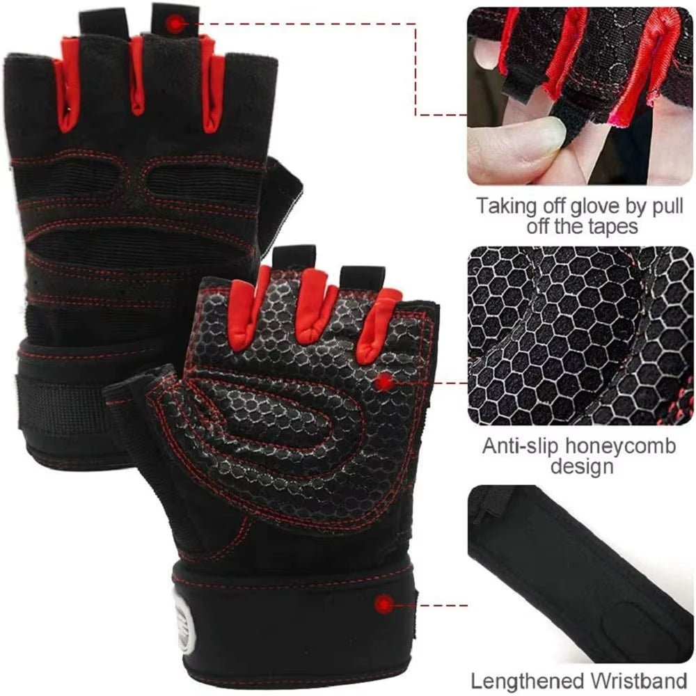 Gym gloves available in black red and white - photo 5