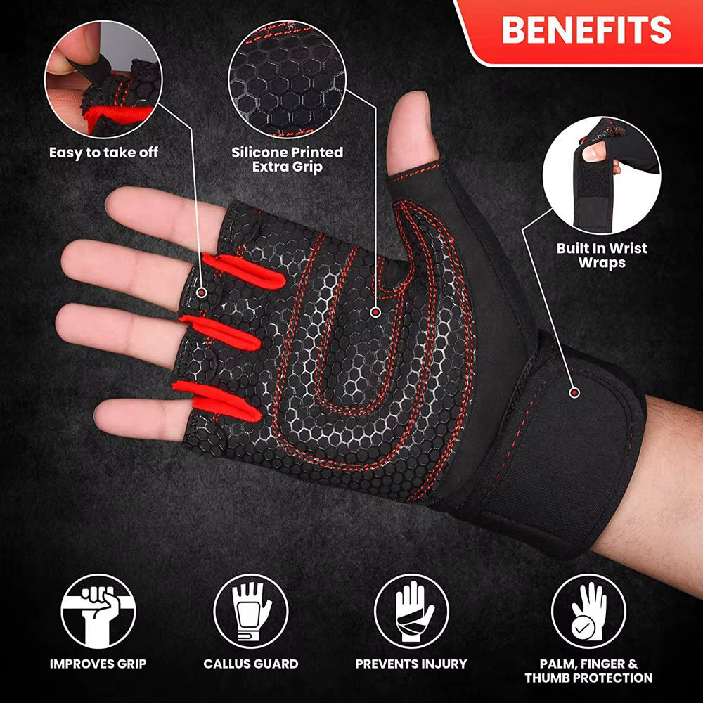 Weight lifting gloves wrist wrap strap detail - photo 6